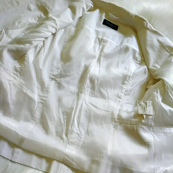 SALE Piazza Sempione Off-White Denim Blazer Jacket - Picture 6 of 8